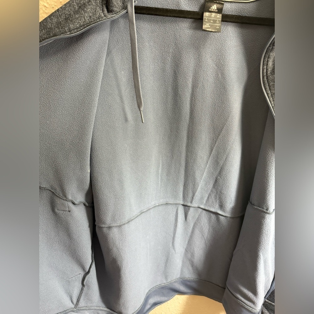 Adidas Men’s Full-Zip Hoodie Jacket 2XL Blue Athletic Casual - Picture 7 of 13